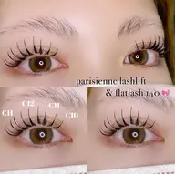 🎀話題のパリエククーポン🎀パリジェンヌラッシュリフト×フラットラッシュ100本(アイシャンプー付)