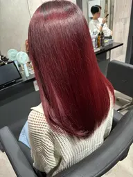 カット‪✂︎‬＋ブリーチなしダブルカラー＋ダメージ補習トリートメント✨️