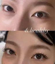 【モデルさん】&Healthy（アンドヘルシー）エクステ×パーマでぱっちりに✨