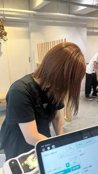 カット+ブリーチ無しダブルカラー✂️🥣