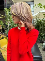 カット+ケアカラー+トリートメント