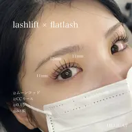 オフなし【フラットラッシュ120本🎀】+アイシャンプー🫧束感コーティング仕上げ🪄(ご希望の方)