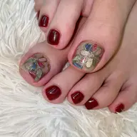 フットネイル🌈2本デザイン