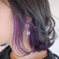 ⭐️イヤリングカラー + 美髪トリートメント⭐️チラリと見えるワンポイントデザインカラー✨