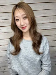 顔まわりで盛れるレイヤー × 透明感カラー岡山で垢抜けたい大学生✨