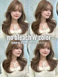 【明るくしたいならこれ💘】ブリーチなしダブルカラー🎨➕カット✂️➕1stepトリートメント🫧