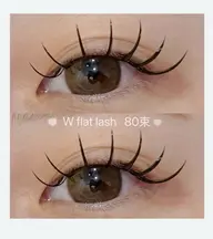 盛れる×高持続♡ダブルフラットラッシュ80束🕊️モデル様🌿【オフ無し】付け足し不可⚠️
