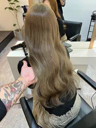 【ダブルカラー】ブリーチ無しで叶える✨透明感ダブルカラー＋TOKIOトリートメント✨¥14000