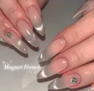 🤍チップ長さだしマグネットフレンチ➕ パーツ2個