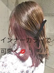 ♠️♥️デザイン小顔カット/インナーカラー、イヤリングカラー/トリートメント♠️♥️