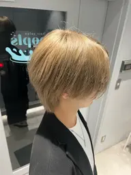 【メンズ専用】全頭ワンブリーチ➕オンカラー🌈赤、ピンク、オレンジ暖色系✨️☀️⚠️ホワイトレベル❌