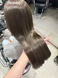 【透明感カラー×艶髪】イルミナカラー+髪質改善3step+コテ巻き🌸