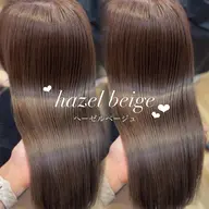 【人気No.3🤍】2​〜​3種類配合して作る透明感カラー➕トリートメント➕コテ巻き仕上げ🤎　韓国カラー/ベージュカラー
