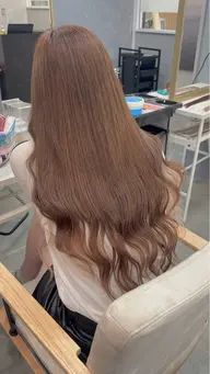 カラー＋トリートメント＋シールエクステ60枚​〜​80枚（ハイトーンエクステは+1000¥）