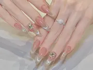 チップ長さだし10本+チークネイル+マグネットフレンチ