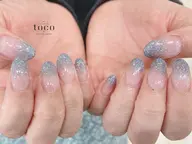 4/23.⭕️【オフあり☆ラメグラデーション】⚠️パーツオフのある方・スカルプ・チップオフ対応不可