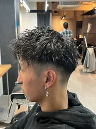 メンズカット＋ツイスト、スパイラルパーマ＋ケアパーマ