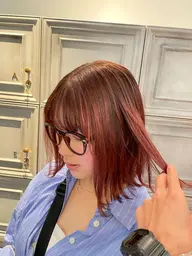 🌸今話題のオススメ🌸💞ダブルカラー💞ブリーチなし🎨 ➕髪質改善シルクトリートメント🌈韓国風暖色オススメ💘