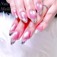 マグネット＆ガラスフレンチネイル