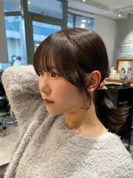 前髪割れに☘️クロスパーマ＋顔周りカット＋高級トリートメント🫧