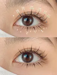 💥空気感たっぷりの束感まつげで、トレンドeyeに💥ワンホンデザイン上下つけ放題　(140本まで)