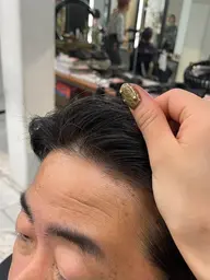 ジアミンアレルギーの方対応✨頭皮に付けない、マニキュアカラー🖤✨