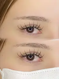 当日予約限定🎀フラットラッシュ120本🎀￥5500▶︎￥4400 +500円でLED🙆‍♀️  ※オフ￥550-