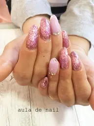 ラメグラデーションスカルプ10本長さ出し☆9880円