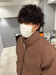 カット+シャドウパーマor波巻きパーマ