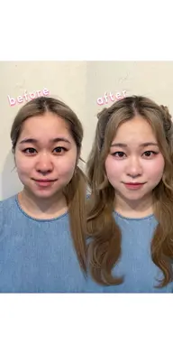 【メイク＋ヘアセット🏖】夏のイベントや参列に 💛🌼崩れにくいヘアメイク💐‪💗