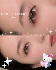 【ミニモ限定クーポン🎀】パーマ（パリジェンヌ）＋エクステ140本まで《初回オフ無料》パリエク／パーマエクステ