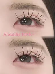 【🎀🕊うるふわ eye🕊️🎀】＆Healthy（アンドヘルシー）✨LEDエクステパーマ​〜​１００本《指名料込み》