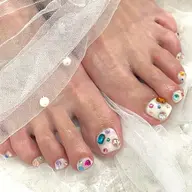 👣フットネイル👣アート10本+パーツ乗せ放題コース🎨(オフ無し)