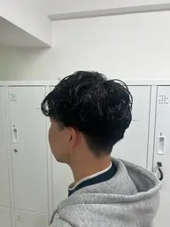 【ダメージを92%削減✨ケアパーマ】メンズカット+ケアパーマ+セラミドトリートメントコース🌀12500円