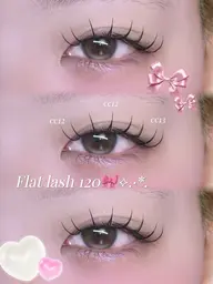 【✨️5/21 17:00​〜​モデル様募集✨️】フラットラッシュ120本🎀⟡.·(オフ込み）⚠️LEDエクステオフ不可❌