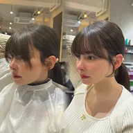前髪,顔周りカット➕ワンカラー➕髪質改善ULTOWAトリートメント️🫧