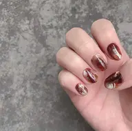 とろん と カフェラテネイル☕️❤︎