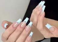 【👑チップジェル長さ出し】フレンチ(ベースあり)