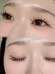 ✨️持ち通常の2倍✨LEDマツエク/フラットラッシュ120本【仕上がりコーティング付き】