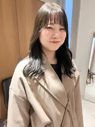 【🦎ブリーチなし透明感カラー🦎】ワンカラー＋内部補修トリートメント＋前髪カット