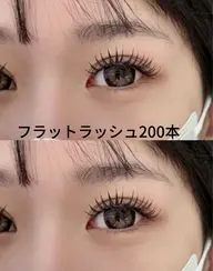 【ミニモ限定★LEDエクステ】フラットラッシュ付け放題【180本以上保証】¥7980コーティング付🉐