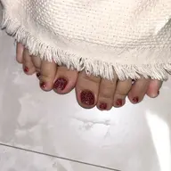 【フットネイル】🦶🫧オフなし　フラッシュネイル