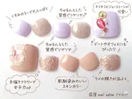 【どれも可愛い❤選べるアート20種類】アート2本付⭐️フットジェル【色変更OK/オフなし😊】
