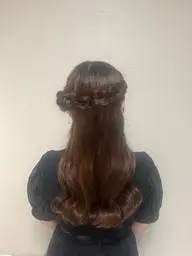 ふわふわお呼ばれヘア💭（シニヨン、編みおろし、ハーフアップ）
