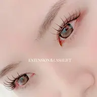 【エクパ】　束感まつエク＆パーマ　LEDフラットラッシュ100本