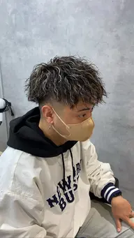 🔴【ご新規様限定】メンズカット＋メッシュorハイライトカラー。パーマとの相性も抜群です！🔥(バレイヤージュ不可)