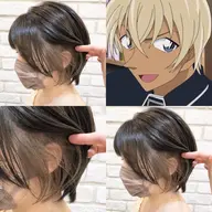 ✂️カット+イヤリングブリーチ(１回)+オンカラー(全頭)+トリートメント【推しカラー/アニメカラー/ケアブリーチ】