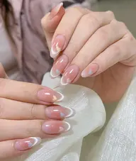 初回ソフトジェルオフ無料 自爪🎀マグネットフレンチorチークマグネットフレンチ🧲¥3980