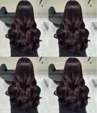 寒色系ワンカラー＋ Aujua2step ＋超音波アイロン【髪質改善/韓国へア2】（寒色、艶髪）