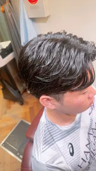 カット+パーマ(毛流れ)+シャンプー+ブロー